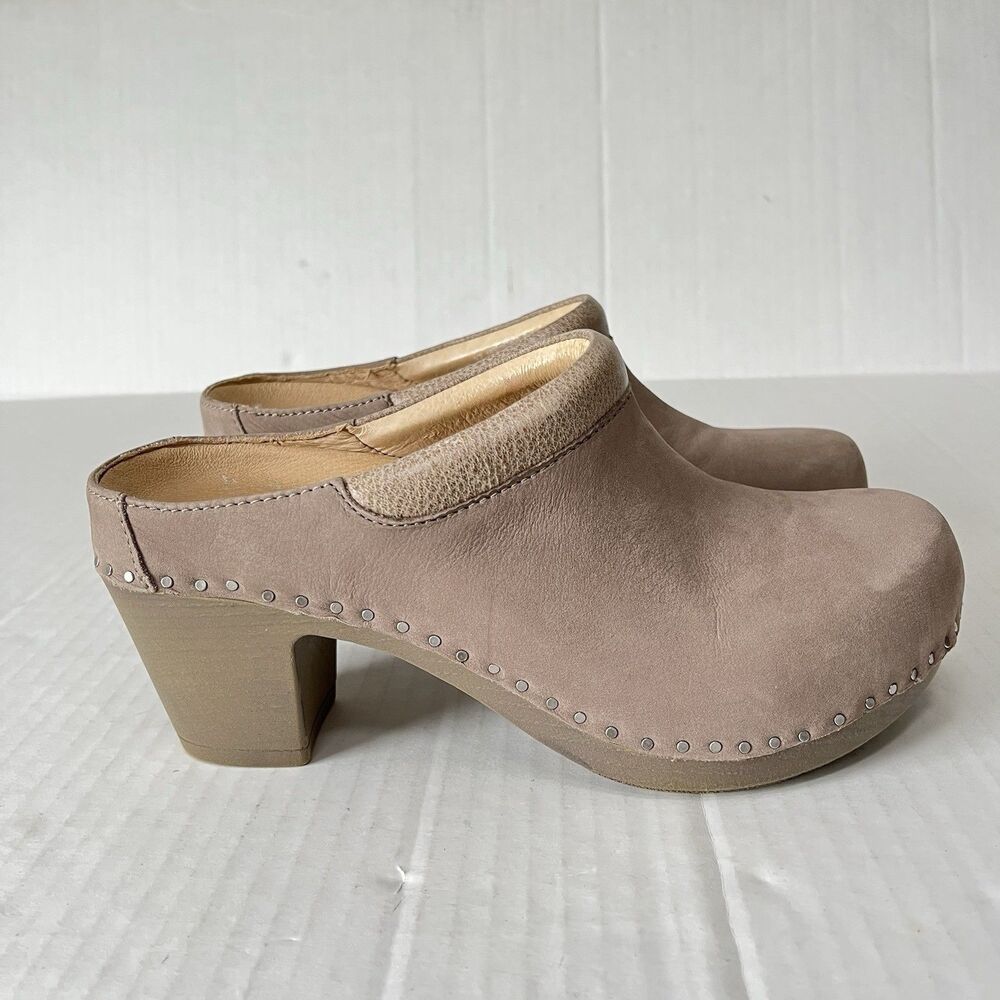 Dansko Sammy Clogs Womens Slip On Comfort Open Heel Casual Shoes Nubuck Leather - Picture 4 of 13